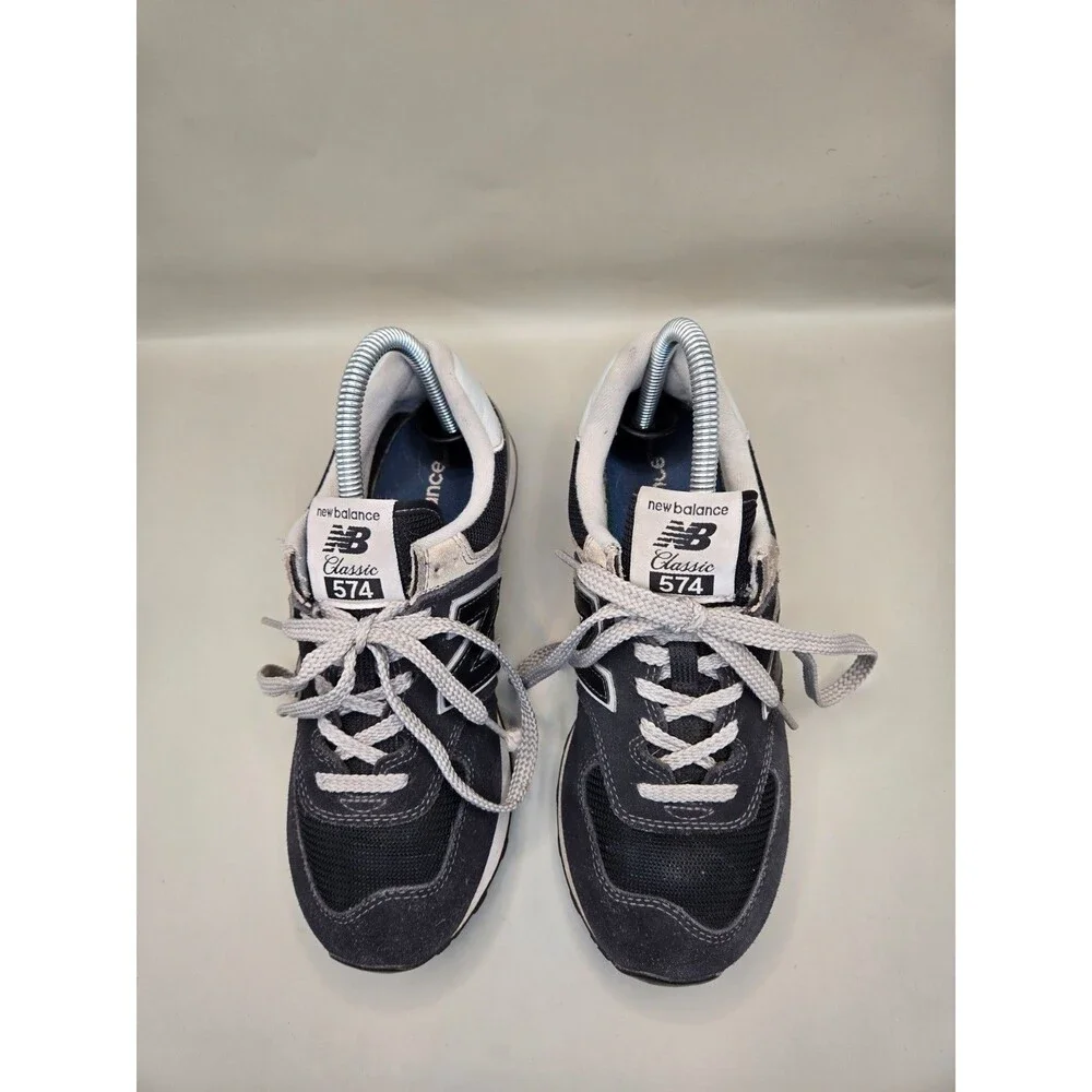 New Balance 574 Shoes Women's 6.5 B Black Suede Casual Core Classic OG Sneakers